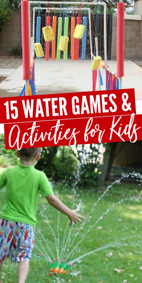 15 Water Games and Activities for Kids! Fun and Easy Outside Games and Water Sports for Summer! Backyard Cookouts and Barbecues just got better with these fun ideas for Water Play in the yard! #passion4savings #water #games #ideas #diy #backyard #kids #summer Easy Outside Games, Fun Water Games, Fun Activites, Backyard Kids, Babysitting Activities, Outside Games, Xmas Shopping, Money Saving Advice, Water Games For Kids