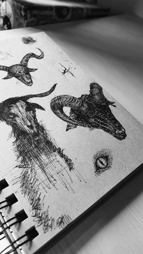 Creepy Animals Art, Dark Ink Drawings, Dark Forest Sketch, Demonic Drawings Sketches, Horror Ink Drawing, Dark Pen Art, Scary Artwork Dark Art, Creepy Pen Art, Scary Sketches Creepy Dark Art