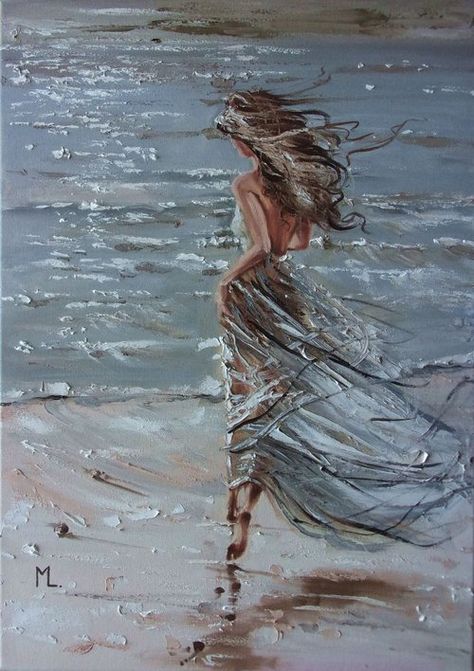 Female Artworks, Female Drawings, Monika Luniak, متحف فني, Movement Art, Simple Oil Painting, Female Silhouette, Istoria Artei, Painting Of A Woman