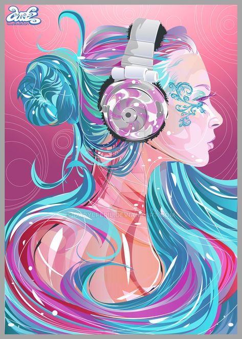 Missin' Like Candy by darylferil on DeviantArt Croquis, Ichiro Tsuruta, Digital Art Music, Painting Music, Illustration Art Nouveau, Art Beat, Art Couple, Fantasy Magic, Art Tumblr