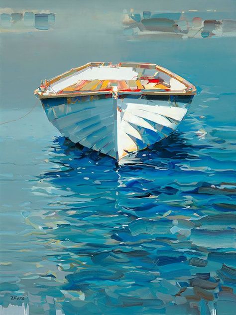 Josef Kote, Studio Seven, Fine Art Studio, Sailing Art, Lake Painting, Lake Art, Boat Art, Boat Painting, Impressionism Art