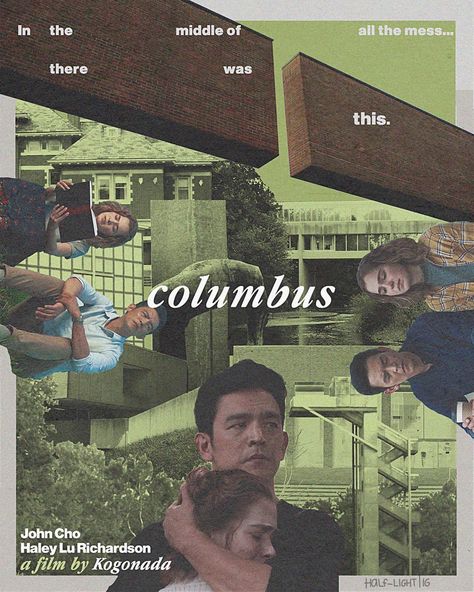 Columbus Movie Poster, Columbus 2017 Movie, Columbus Film, Columbus Movie, Columbus 2017, Cinematic Art, Alt Posters, Poster Collage, Haley Lu Richardson