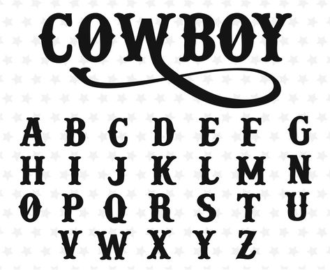 Banner Fonts Alphabet, Western Fonts Free Wild West, Western Writing Font, Country Writing Font, Type Styles Fonts, Cool Font Alphabets, Cowboy Lettering Alphabet, Western Fonts Alphabet, Western Alphabet Fonts