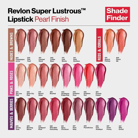 Amazon.com : Revlon Super Lustrous Lipstick, High Impact Lipcolor with Moisturizing Creamy Formula, Infused with Vitamin E and Avocado Oil in Nude / Brown Pearl, Pink Pearl (030) : Beauty & Personal Care Revlon Lipstick Shades, Trendy Lipstick, Classic Lipstick, Pink Lipstick Shades, Pearl Lipstick, Iman Cosmetics, Revlon Lipstick, Lip Patch, Revlon Super Lustrous Lipstick