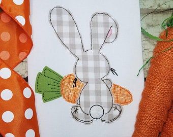 Machine Applique Embroidery Designs and SVG Cut by BigBeeApplique Bunny Applique Patterns, Free Applique Patterns Templates, Easter Quilts, Easter Applique Designs, Rabbit Applique, Motifs D'appliques, Applique Towels, Embroidery Applique Designs, Easter Embroidery Patterns