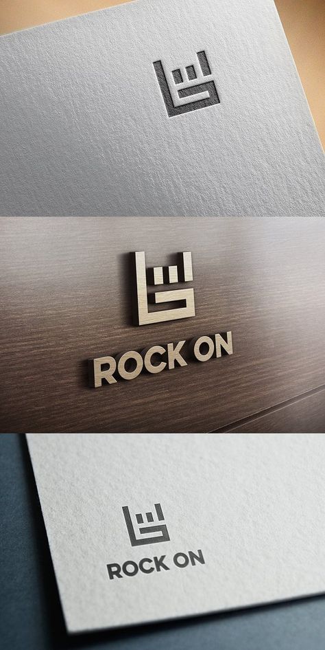 Rock On - Logo Rock Logo Design Ideas, Band Logo Ideas, Rock Band Logo Design, Rock Logo Design, Music Studio Logo, Musical Logo Design, Symbole Tattoo, Easy Logo Design, Band Logo Design