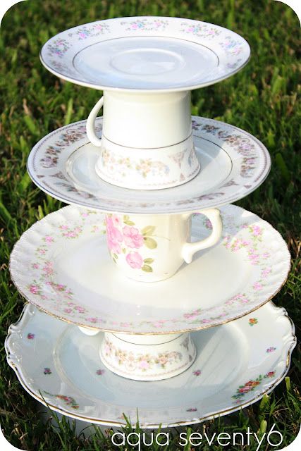 Dessert Tower, Gubahan Bunga, Deco Champetre, Girls Tea Party, High Tea Party, Princess Tea Party, Baby Shower Tea, Tea Party Theme, Tea Party Food