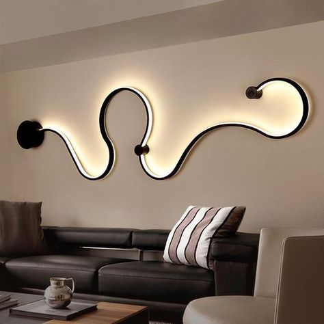 Curlicue Light – Articture Upcycled Home Decor, Home Decor Sites, Deco Led, Modern Led Lighting, Deco Luminaire, Modern Led Ceiling Lights, Design Del Prodotto, Led Wall Lights, Modern Led