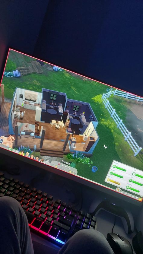 Aesthetic Pc Games, Gaming Hobby Aesthetic, Sims Gaming Setup, Playing The Sims Aesthetic, Streamer Aesthetic Boy, Playing Sims Aesthetic, Playing Minecraft Aesthetic, Gaming Aesthetic Dark, Gamers Boy