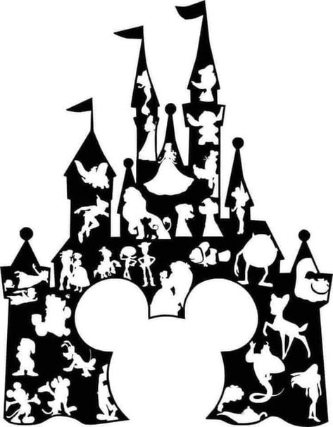 Silhouette Art Disney, Silhouettes Disney, Vinyle Cricut, Disney Silhouette Art, Arte Do Mickey Mouse, Silhouette Disney, Disney Cheap, Deco Disney, Disney Silhouette