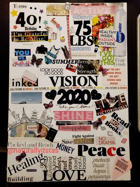 Vision Box Examples, Galentines Vision Board, Dream Poster Board Ideas, Vision Board Ideas With Magazines, Yearly Vision Board Ideas, Picture Frame Vision Board, Paper Vision Board Ideas, Vision Board Ideas On Canvas, Senior Vision Board Ideas