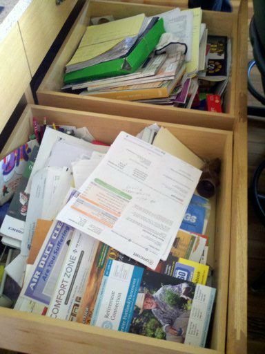 (Before) Getting Your Junk Drawer Organized Takes Care of Mental Clutter, Too! Messy Drawer, Junk Drawer Organizing, Mental Clutter, Drawer Organizers, Organization Solutions, Professional Organizer, Junk Drawer, Create Space, Comfort Zone