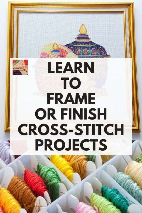 Framing Cross Stitch, Finishing Cross Stitch, Cross Stitch Gifts Ideas, Everything Cross Stitch, Cross Stitch Projects Ideas, Unique Cross Stitch, Cross Stitch Tutorial, Cross Stitch Beginner, Cross Stitch Geometric