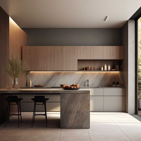 7+ Pure & Simple Modern Kitchen Design for the Minimalist Home • 333+ Images • [ArtFacade] Modern Kitchens With Islands, Unique Modern Kitchen, Minimalist Kitchen Inspiration, Modern Minimal Kitchen, Minimal Dining, Modern Minimalist Kitchen, Minimal Kitchen Design, Minimal Kitchen, Minimalist Kitchen Design