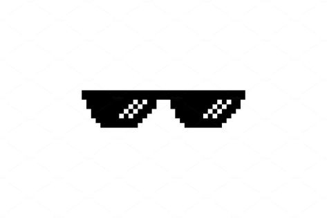 Pixel glasses of thug life meme. by HAPPY VECTOR on @creativemarket Thug Life Glasses, Swag Glasses, Pixel Glasses, Glasses Meme, Thug Life Meme, Sticker Inspo, Cristiano Ronaldo Wallpapers, Ronaldo Wallpapers, Cool Glasses