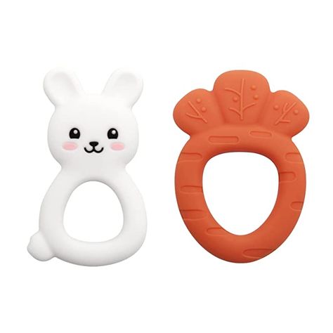 Amazon.com : Teething Toys for Babies 0-6 Months, PAPACHOO 2 Pack Bunny Carrot Super Soft Silicone Baby Soothing Teether Toy, Chew Silicone Infant Toys for Baby Teething Relief, Bpa Free : Baby Teethers For Babies, Teething Toys For Babies, Sfw Agere, Baby Bunny Toy, Newborn Checklist, Infant Toys, Soft Sheets, Bunny Carrot, Baby Teether Toys