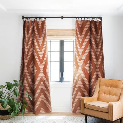 Set the mood whether you want it light or dark. The blackout window curtains are crafted from 100% polyester and block out most sunlight, allowing you to create whatever vibe you need. Featuring designs from our curated collection, you can turn your curtains into their own statement piece or subtly play off your existing decor style. They include a 4" hanging pocket so you can pair them up with your favorite curtain rods and they're available in five lengths (63", 84", 96", 108", 120") to accomm Western Curtains Living Room, Boho Curtains Bedroom, Modern Curtains Bedroom, Terracotta Curtains, Boho Curtains Living Room, Rust Curtains, Western Curtains, Birthing Center, Curtains Rods