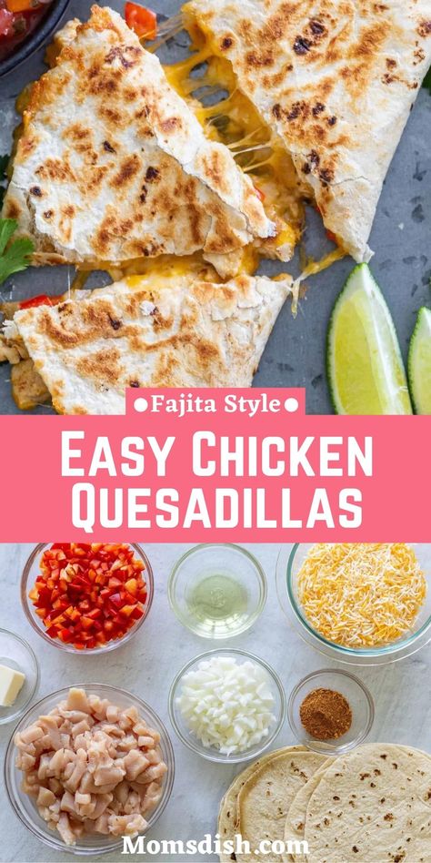 Easy Chicken Quesadilla, Easy Chicken Quesadillas, Easy Chicken Quesadilla Recipe, Quesadilla Recipes Easy, Chicken Quesadilla Recipe, Quesadilla Recipe, Chicken Quesadilla, Food Ideas Summer, Lake Food Ideas