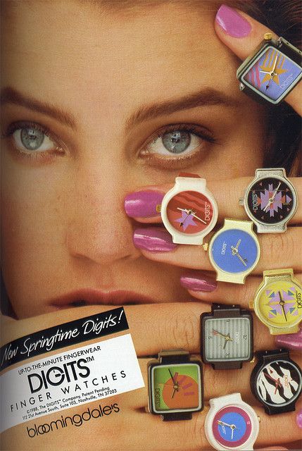 Remember these Finger Watches called Digits..I had one and Swatch watches too actually still have both of my Swatches! 80s Ads, 80s Girl, Rules For Kids, Tennessee Williams, Seventeen Magazine, 80s Kids, Swatch Watch, Beating Heart, I Remember When