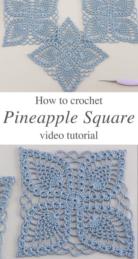 Pineapple Crochet Square, Lattice Square Crochet, Pineapple Crochet Pattern Free Doilies, Crochet Pineapple Stitch Patterns Free, Free Square Crochet Patterns, Pineapple Crochet Pattern Free, Crochet Runner Free Pattern, Crochet Pineapple Patterns Free, Crochet Pineapple Lace