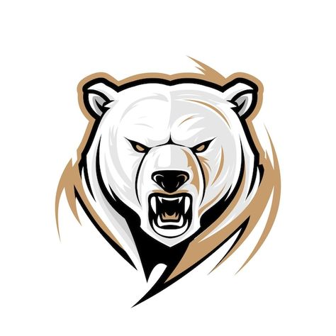 Angry bear head logo | Premium Vector #Freepik #vector #bear-head #bear-logo #grizzly #grizzly-bear Writing, Baseball, Angry Bear, Bear Head, Bear Logo, White Bear, Grizzly Bear, Premium Vector, ? Logo