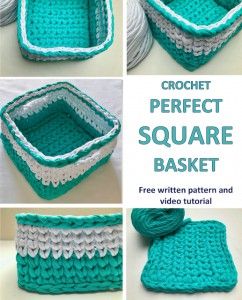 Hippies, T Shirt Crochet Basket, T Shirt Crochet Pattern, Crochet Fabric Baskets, T Shirt Crochet Projects, Crochet With T Shirt Yarn Projects, Free Crochet Rectangle Basket Patterns, Easy Crochet Basket Pattern Free, Crochet T Shirt Yarn Basket