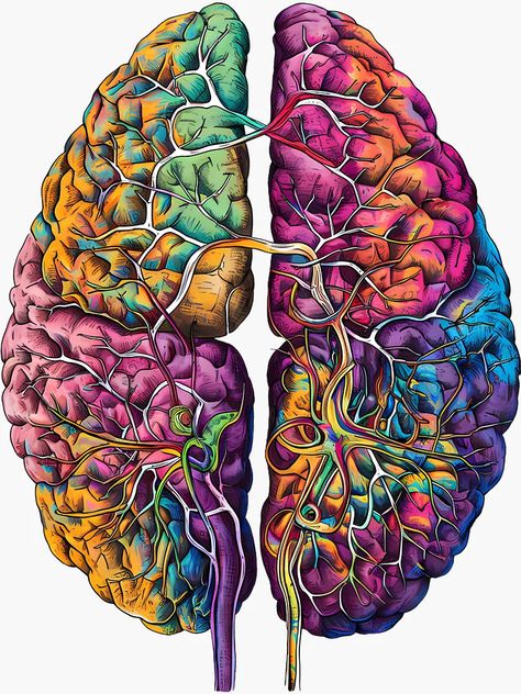 "Abstract Brain Design - Dynamic Neural Pathways Artwork" Sticker for Sale by WatermelonPink | Redbubble Brain Design, Medical Artwork, Neural Pathways, Brain Waves, Horse Stuff, Brain, Medical, Illustrations, For Sale