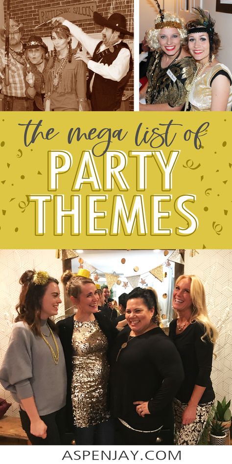 Party Themes For Adults Birthday, Funny Birthday Party Themes For Adults, Classy Party Themes For Adults, Simple Party Themes For Adults, Party Themes For Adults Fun Ideas, Fun Birthday Party Themes For Adults, Simple Theme Party Ideas, Anniversary Party Theme Ideas, Fun Theme Party Ideas For Adults