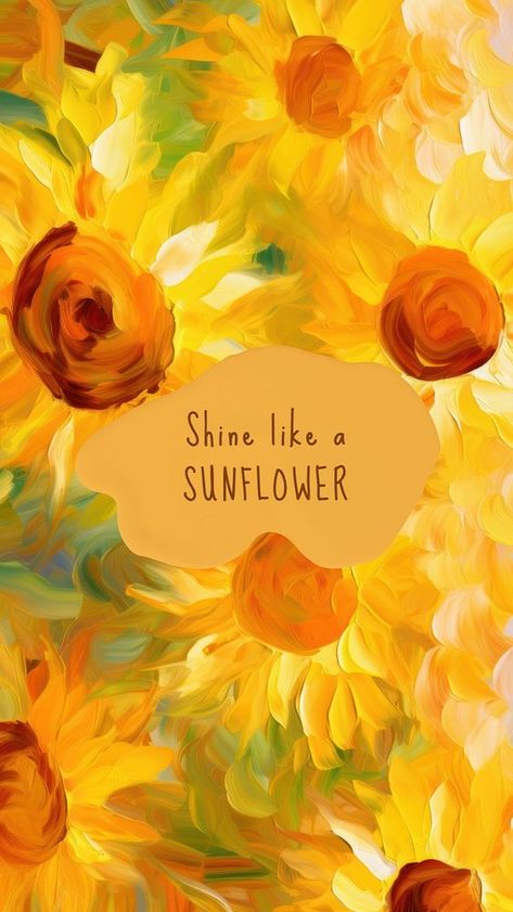 Shine like a sunflower mobile wallpaper template, editable design | premium image by rawpixel.com / Minty Sunflower Meaning, Sunflower Mobile, Sunflower Wallpaper Iphone, Affirmative Quotes, Designer Motivation, Wallpaper Sunflower, Bible Planner, Message Wallpaper, Wallpaper Template
