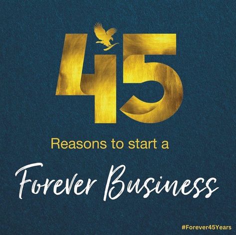 45 reasons to start a Forever Business. Read blog article in link. #workfromhomeopportunity #homebasedbusiness #sidehustleideas #businessopportunity #onlinebusinessopportunity #startabusiness #startanonlinebusiness Forever Living Products Business, Forever Living Business, Forever Business, Online Business Opportunities, Work From Home Opportunities, Forever Living, Forever Living Products, 45 Years, Blog Article