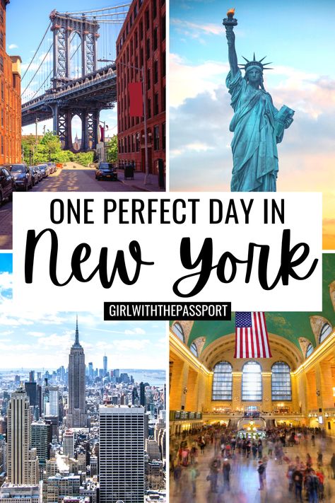 One Day in New York City Itinerary! One Day In Nyc, New York Day Trip, City Bucket List, New York Trip Planning, New York City Itinerary, Food New York, New York Itinerary, New York City Food, Day Trip To Nyc