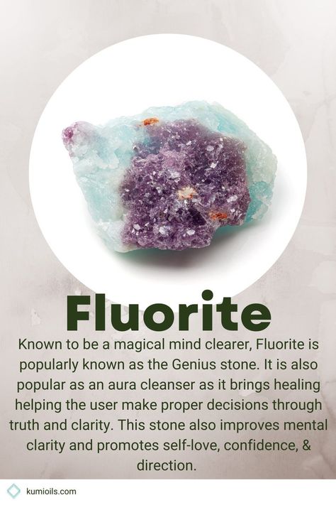 Fluorite is also known as the Genius Stone because it is a magical mind clearer. Fluorite brings healing properties to your physical, emotional, and spiritual wellbeing. Find out all you need to know about the Fluorite gemstone, including its meaning, symbolism, and how to use it in your daily life. Flourite Stones Meaning, Rainbow Fluorite Meaning, Flourite Meaning Crystals, Fluorite Crystal Meaning, Crystal Grimoire, Crystals 101, Fluorite Meaning, Flourite Stone, Spiritual Wellbeing