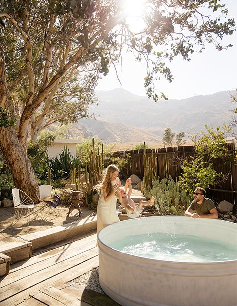 Sarah Sherman-Samuel's Stock Tank Pool Cowboy Pool, Desert Backyard, Urban Gardening Ideas, Sarah Sherman, Sarah Sherman Samuel, Pool Outdoor, Stock Tank Pool, Tank Pool, Sunset Magazine