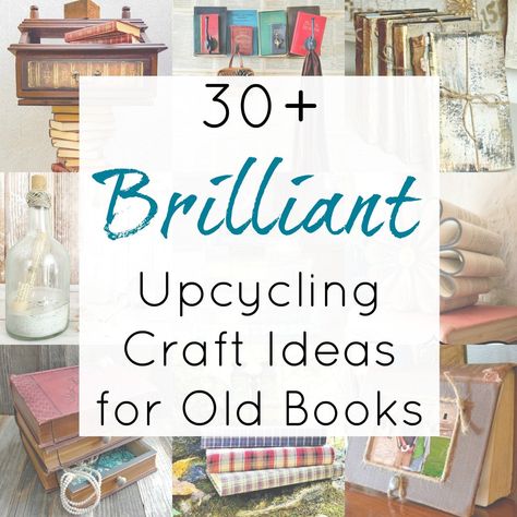 Not sure what to do with old books? This collection of amazing upcycling ideas for old books is full of fantastic repurposed book projects and crafts. Amigurumi Patterns, Ideas For Old Books, Recycled Book Crafts, Upcycled Books Crafts, Diy Old Books, Recycled Paper Crafts, Diy Buch, Old Book Crafts, Book Craft