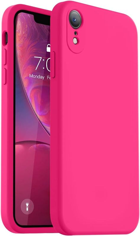 Amazon.com: Vooii Compatible with iPhone XR Case, Upgraded Liquid Silicone with [Square Edges] [Camera Protection] [Soft Anti-Scratch Microfiber Lining] Phone Case for iPhone 10 XR 6.1 inch - Matcha : Cell Phones & Accessories Hot Pink Iphone Case, Iphone 10 Xr, Phone Craft, Future Bedroom Ideas, Pink Iphone Cases, Iphone Xr Case, Pink Cases, Iphone 10, Xr Case