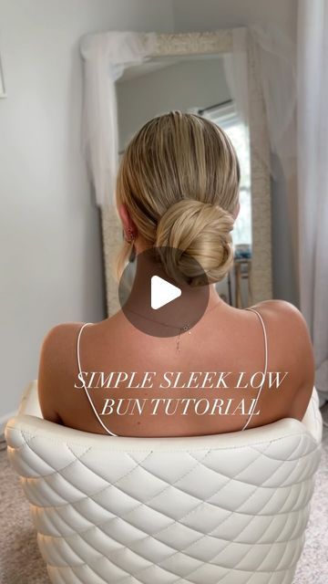 Kristen Okaly on Instagram: "Always my favorite bun hack 🫶🏻 . . #bridalupdo #bridalhairinspo #njbride #newjerseywedding #bridalreels #weddingreels #hairreels #hairtutorial #lowbuntutorial #haireducation #sleekbun #bridalhairideas #bridesmaidshair #classichairstyles" How To Do A Low Chignon Bun, Bridesmaid Hairstyles Updo Sleek, Diy Wedding Bun Hairstyles, Slicked Back Low Bun Tutorial, French Updo Tutorial, Secure Low Bun, Bridal Low Bun Front View, Low Ballet Bun Tutorial, Bun Hairstyles For Wedding Guest