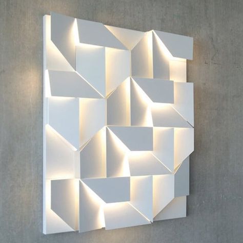 The Mural Wall Lamp is not your every day lamp. It's a functional wall lamp, but is also a piece of modern art. This lamp is a statement piece that cannot be missed. The beautiful finish of this lamp, will elevate your home or office. 3 Color Dimming: Warm Light, White Light, Natural Light. You can choose and change the color with the remote control. Power Source: This lamp can either be hard wired into the electricity in your wall, by an electrician. Or, you can plug it into an electrical outle Laser Cut Aluminum, Astro Lighting, Iron Lamp, Mural Wall, Led Wall, New Wall, 3d Wall, Living Room Wall, Warm Light