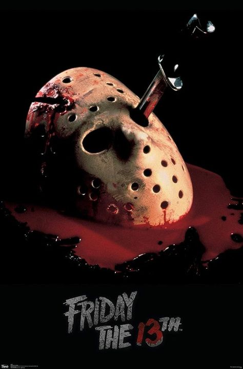 Friday The 13th Poster, Wal Art, Friday 13th, Mask Wall, Horror Movie Icons, Horror Decor, Movie Poster Wall, Horror Posters, Horror Movie Art