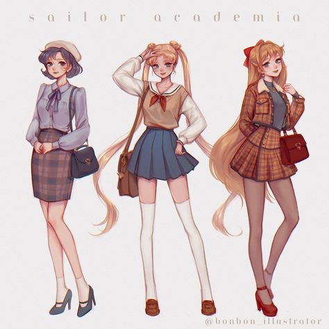 Sailor Venus Outfits, Minako Aino Outfits, Sailor Moon Art Style, Sailor Moon Outfit, Sailor Moon Fashion, Minako Aino, Sailor Moon Fan Art, Sailor Outfits, Moon Fashion