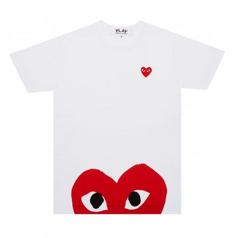 Red Play T-Shirt (White) Come Des Garcons, Cdg Shirt, Bape T Shirt, Bape Shirt, Underground Clothing, Red Play, Play Shirt, Cdg Play, Play Heart