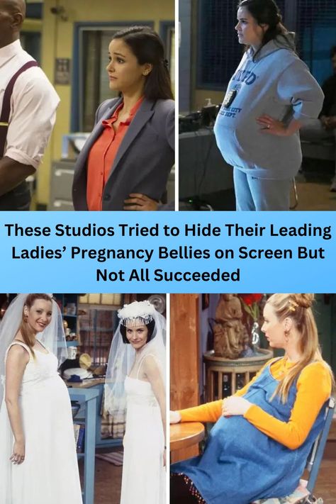 It’s not uncommon for actresses to get pregnant, even when they’re contractually obligated to play a role in a movie or TV show. The main character’s growing baby belly is always dealt with in creative ways by studios. As these photos demonstrate, they don’t always succeed. Pregnant Tv Characters, Pregnant Movie Characters, Hiding Pregnancy, Pregnant Actress, Angela Kinsey, Chelsea Peretti, Melanie Scrofano, Megan Boone, Melissa Fumero