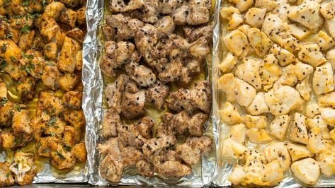 Protein in Bulk - Beef and Chicken Meal Prep Recipe - Fit Men Cook Meal Prep For Chicken, Body Builder Meal Prep, Meal Prep Muscle Gain, Bodybuilding Chicken Recipes, Clean Bulk Meal Plan, Bulking Meal Prep, Bulking Meal Plan, High Protien Meals, Meal Prep Bodybuilding
