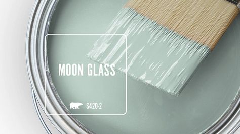 Moon Glass S420-2 | Behr Paint Colors Behr Blue, Behr Exterior Paint, Behr Colors, Paint Sheen, Behr Paint Colors, Behr Paint, Blue Paint Colors, Paint Types, Painted Floors