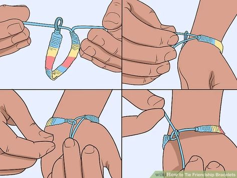 Friendship Bracelets Beginning, Friendship Bracelets How To Tie, How To Tie Bracelets, Friendship Bracelets With Charms, How To Tie Friendship Bracelets, How To Start A Friendship Bracelet Loop, How To Finish A Bracelet, How To End A Bracelet, How To Tie A Bracelet