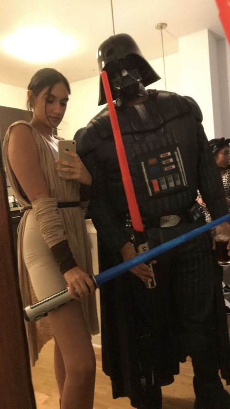 The top Halloween couples costume ideas for 2023 Couples Jedi Costume, Marvel Couple Costume Ideas, Starwars Couple Halloween Costumes, Cute Couple Halloween Costumes Star Wars, Halloween Couple Costumes Spooky, Darth Vader And Padme Costume, Jedi Couple Costume, Halloween Costumes Couples Star Wars, Starwars Halloween Costumes Couples