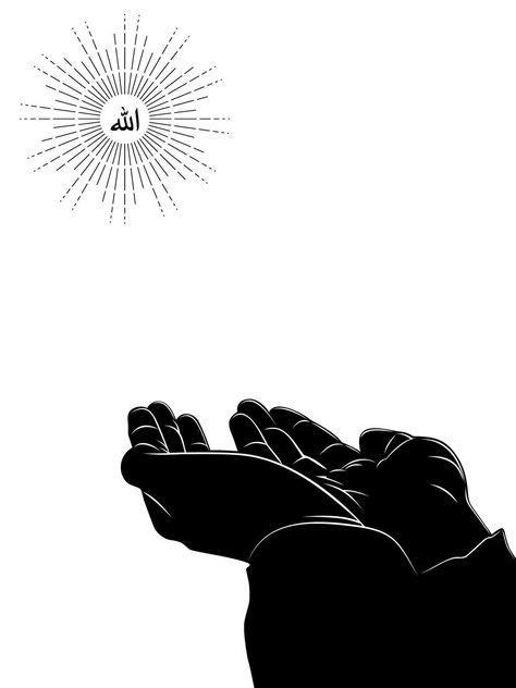 Dua Hands, Pray Illustration, Islam Praying, Praying Illustration, Islam Illustration, Praying Hands Images, Muslim Praying, Hands Praying, Islamic Illustration