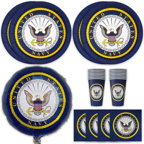 Leaving For The Navy Party, Navy Enlistment Party, Us Navy Party, Navy Party Themes, Navy Party Decorations, Officer Party, Navy Chief Petty Officer, Sailor Theme, Navy Party