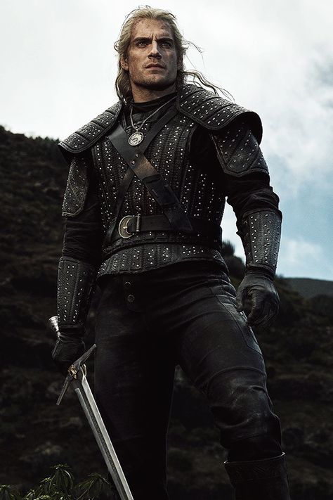 Henry Cavill, Liam Hemsworth, Witcher Wallpaper, The Witcher Geralt, Geralt Of Rivia, Pop Culture References, Fantasy Male, The Witcher, Black Leather Jacket