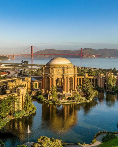 Most Unique Bay Area Buildings - Secret San Francisco San Francisco Architecture, San Francisco Travel Guide, San Francisco Photos, Palace Of Fine Arts, Sure Thing, The Golden Gate Bridge, Drone Pilot, San Francisco Travel, Unique Buildings