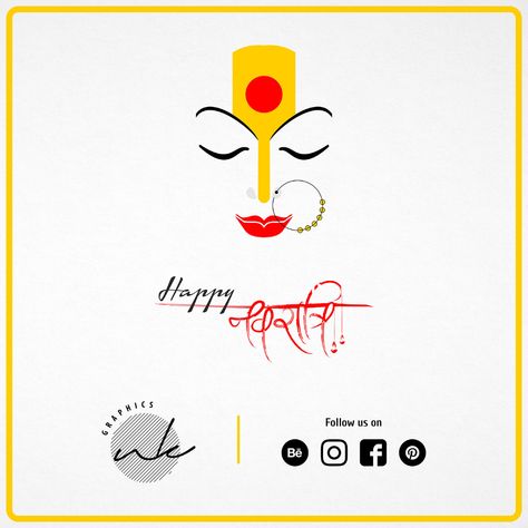 Navratri Greetings on Behance Navratri Social Media Creative, Navratri Creatives, Navratri Creative Post, Navratri Social Media Post, Navratri Poster Design, Navratri Painting, Navratri Creative Ads, Navratri Post, Devi Painting